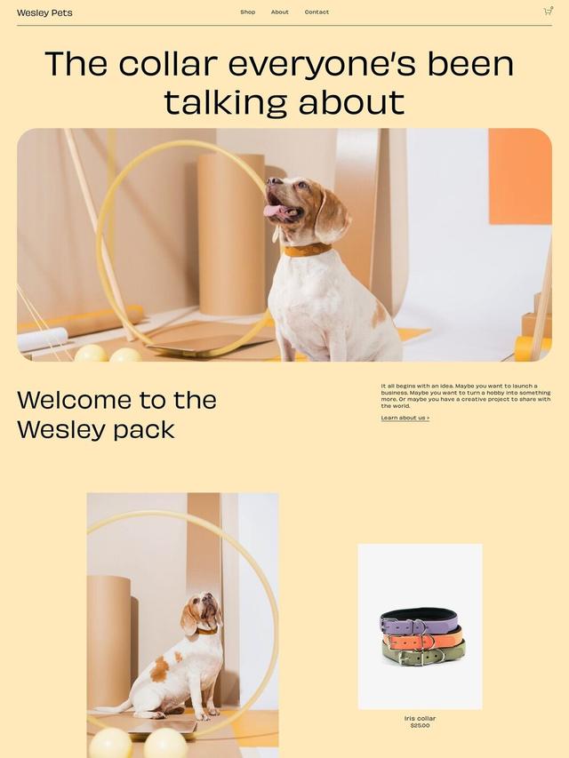 Wesley Pets template preview