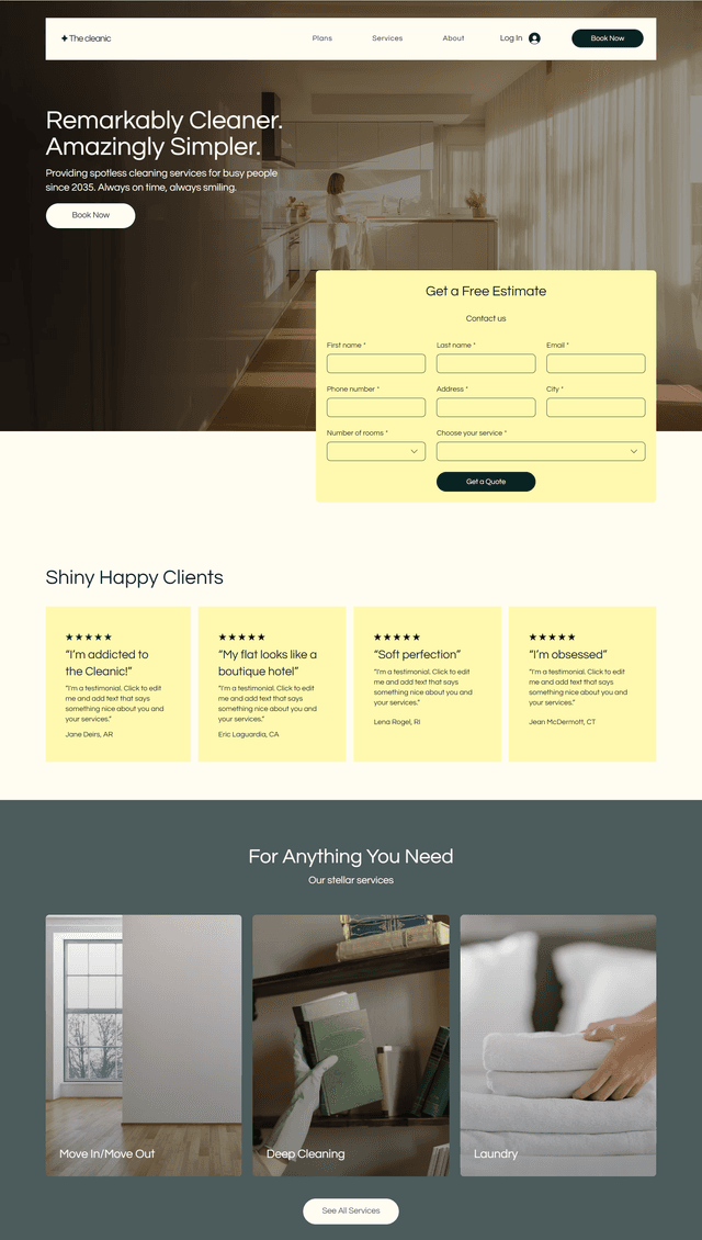 The Clinic template preview